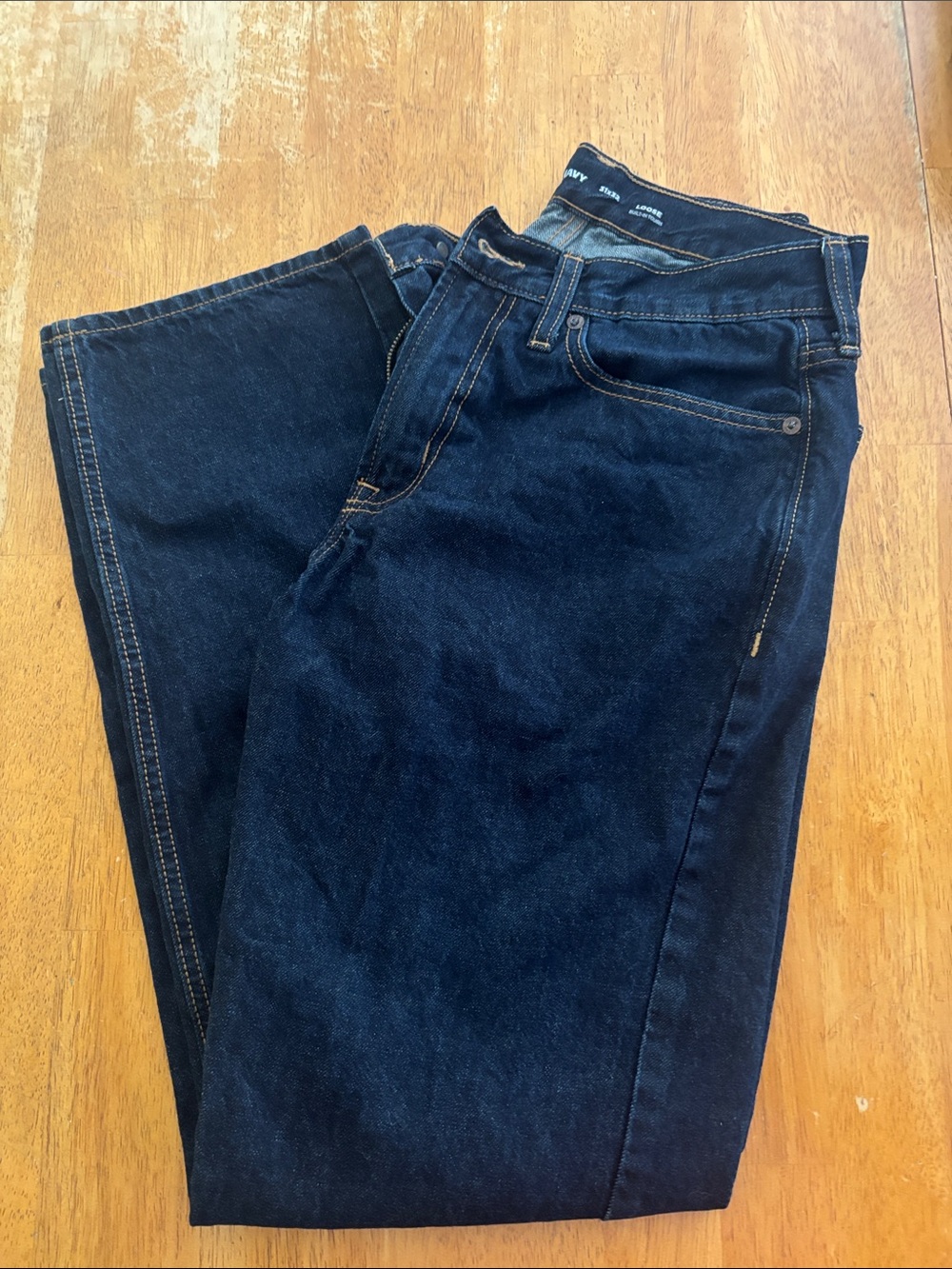 Old Navy Men's Dark Blue Jeans - Loose 31x32